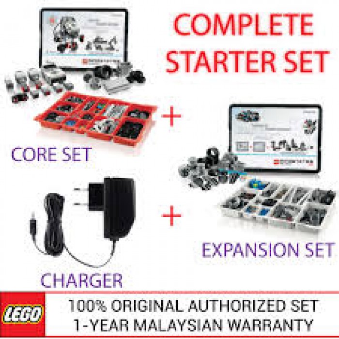 LEGO Mindstorms EV3 Core Set, Expansion Set & Charger 45544 45560 45517 (Malaysia Original Set)