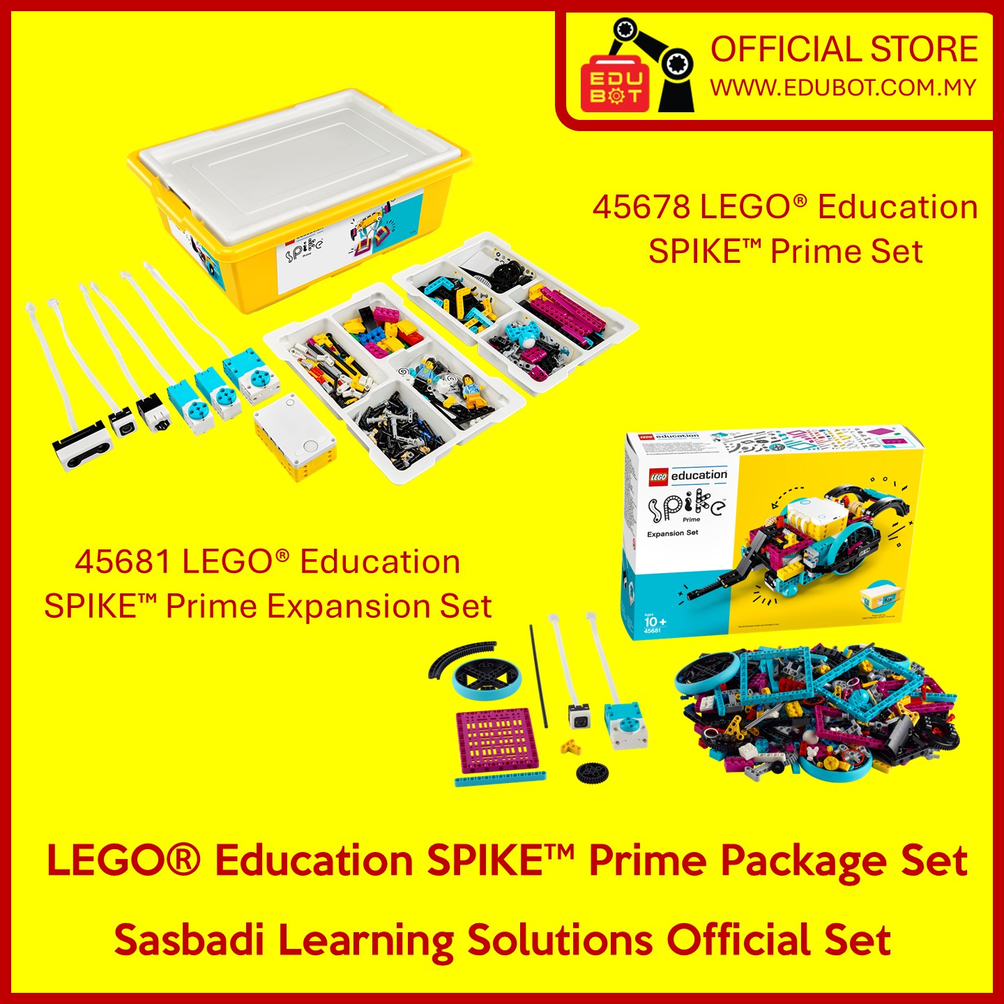 LEGO Education SPIKE Prime Set 45678 + Expansion Set 45681